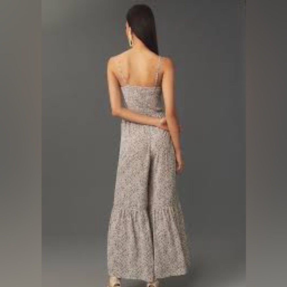 NEW BISHOP + YOUNG carmella wide leg jumpsuit “Under the Summer Sky” size small - Picture 3 of 14
